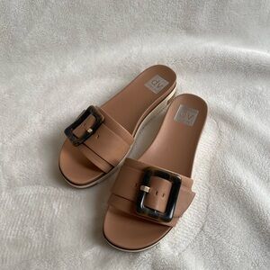 DV by Dolce Vita Tan Caster Slide Sandals with Buckle Size 8.5